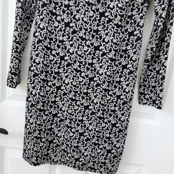Boden Sweetheart Jersey Dark Floral Babydoll Mini Women's Dress Size 6 - Picture 3 of 13